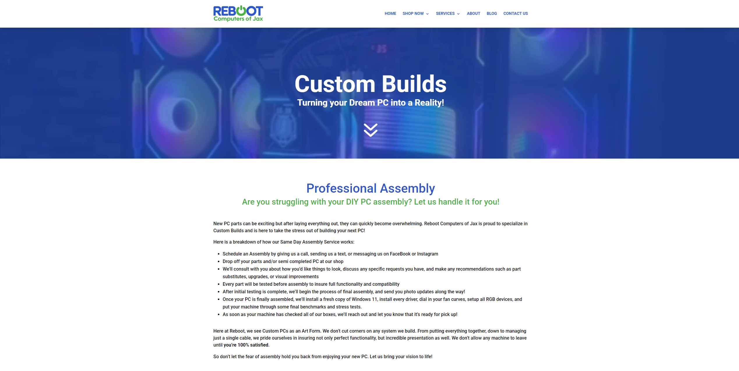 Reboot Computers old custom builds page