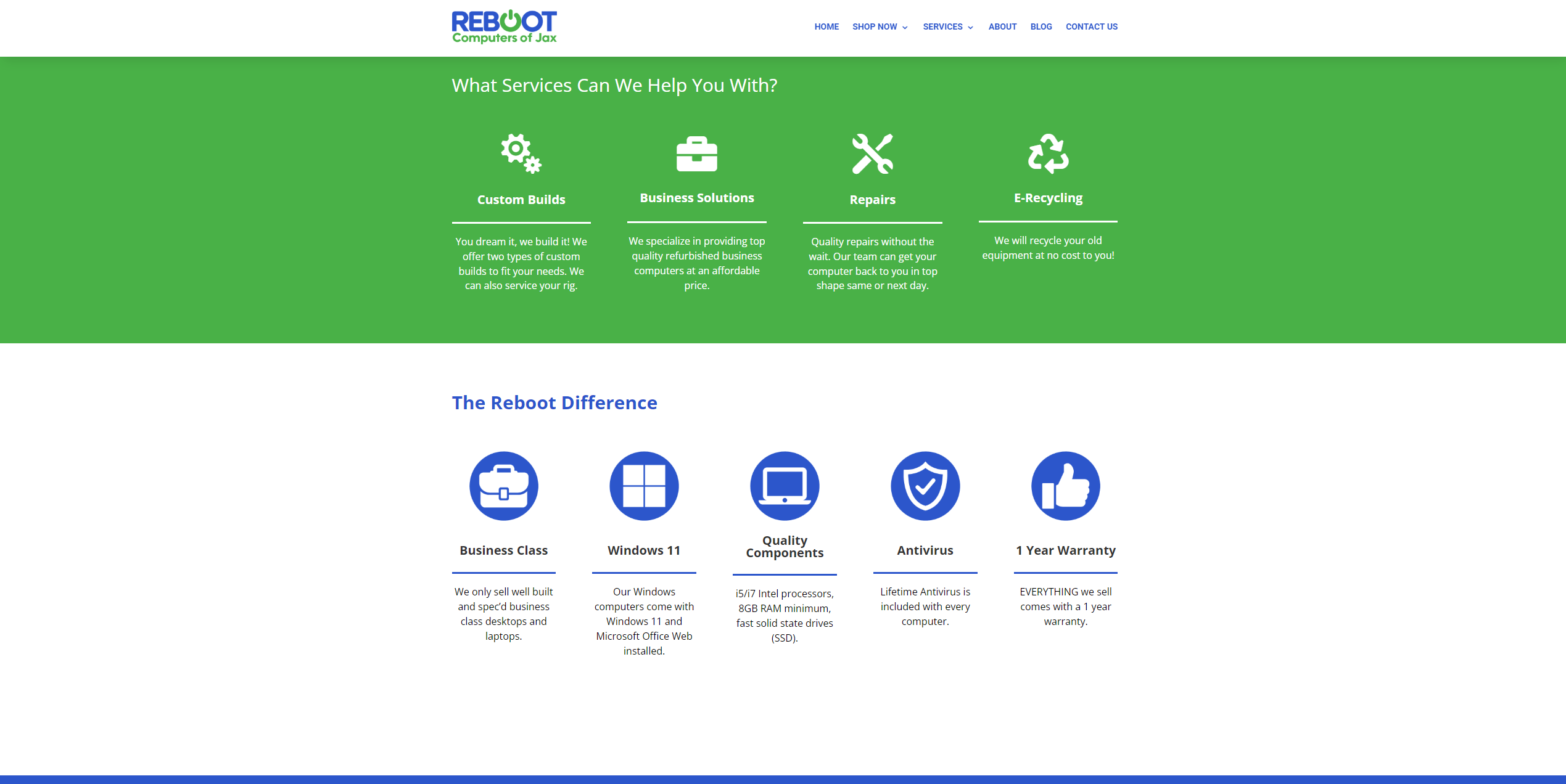 Reboot Computers old services section